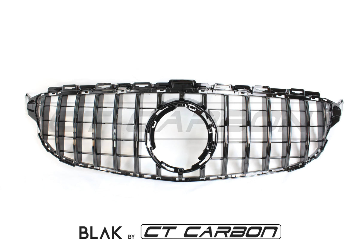 CT CARBON MERCEDES W205 C63 AMG 2014-2018 AMG GT BLACK GRILLE (WITHOUT CAMERA) | HOMOLOGATION IN PROCESS