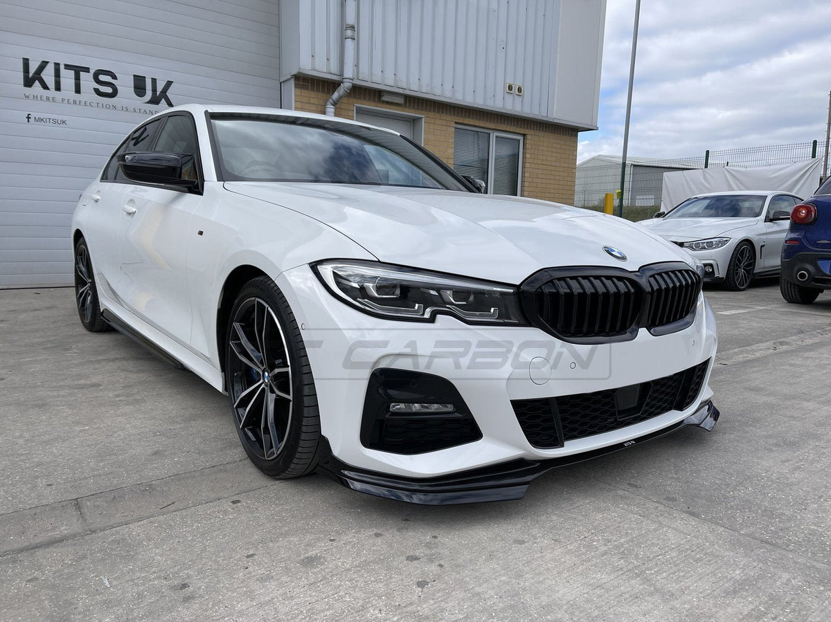 CT CARBON BMW 3 SERIES G20/G21 PRE LCI GLOSS BLACK SPLITTER - V1 | HOMOLOGATION IN PROCESS