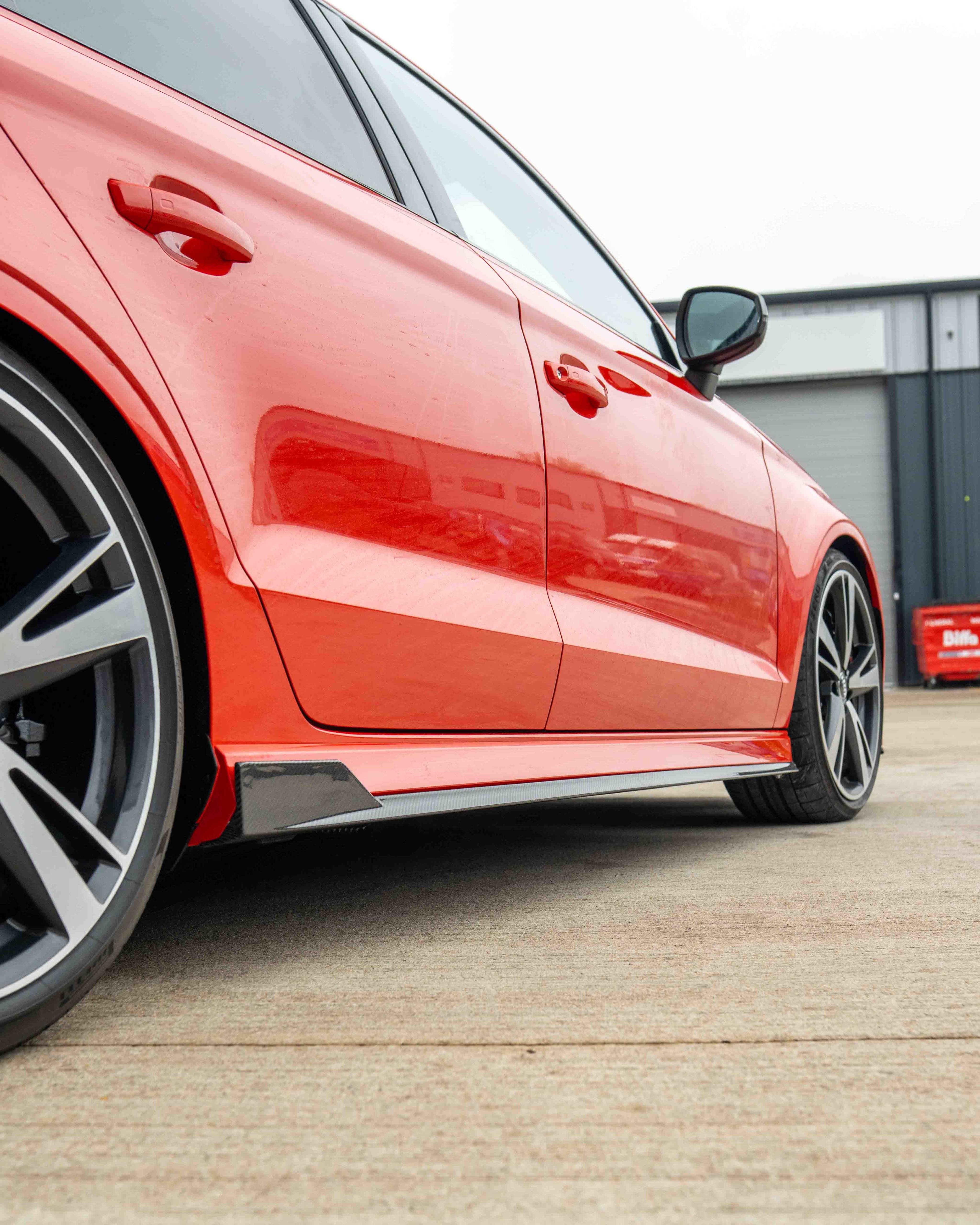 CT CARBON SIDE SKIRTS AUDI A3/S3/RS3 8V SALOON - WINGLETS | SWISS HOMOLOGATED