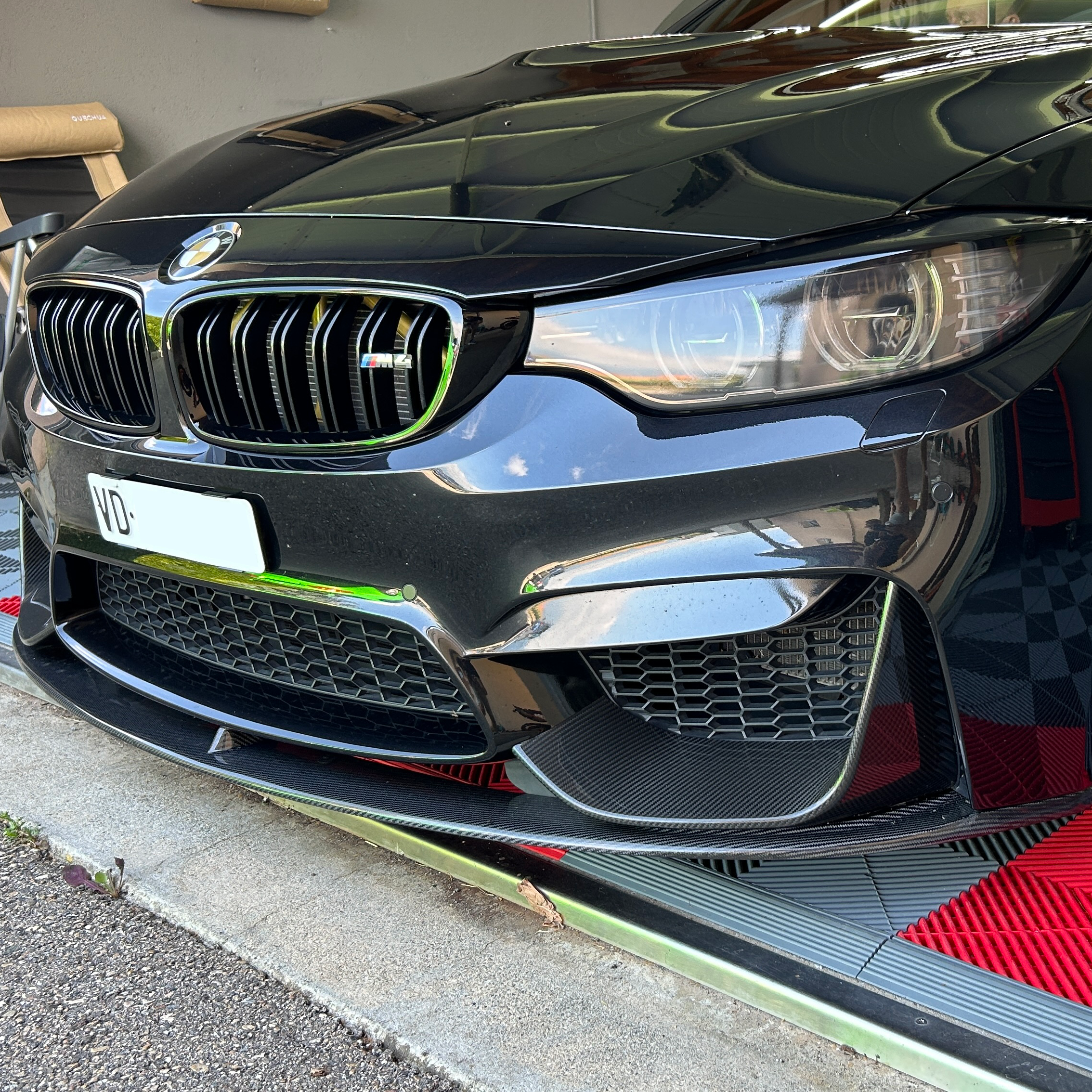 CT CARBON FRONT LIP BMW M3/M4 F8X (3 PCS) - MP STYLE | SWISS HOMOLOGATED