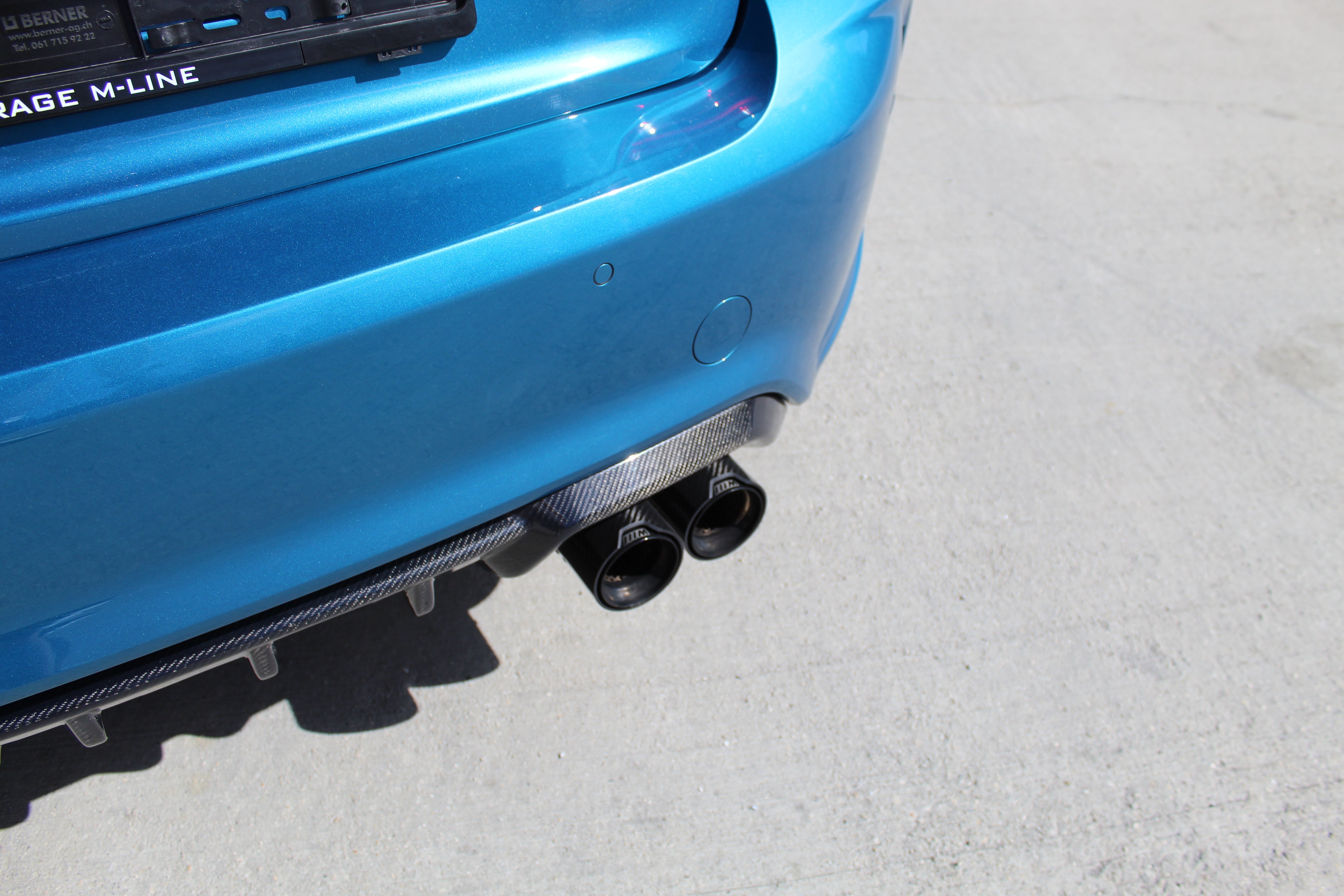 EXHAUST TIPS STAINLESS/CARBON 4PCS/SET F8X BLACK | SWISS HOMOLOGATED