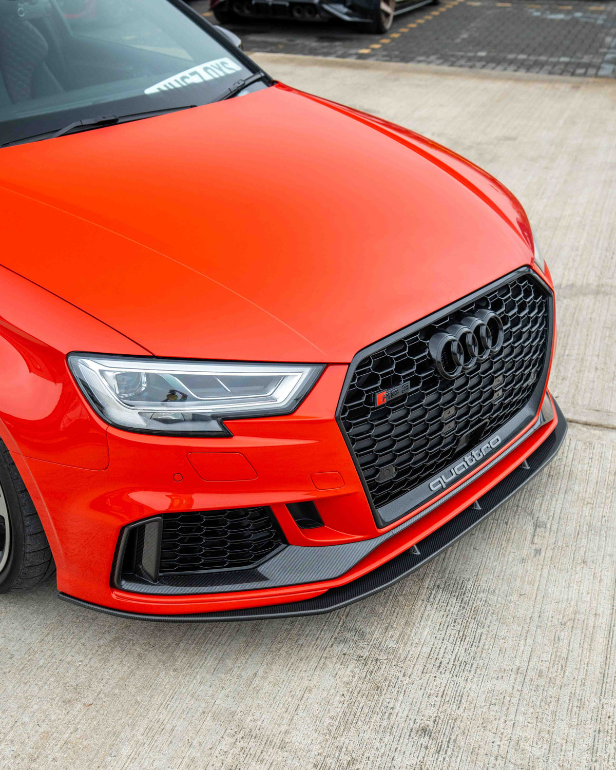 CT CARBON AUDI RS3 8V - PACK FRONT LIP + BUMPER TRIM