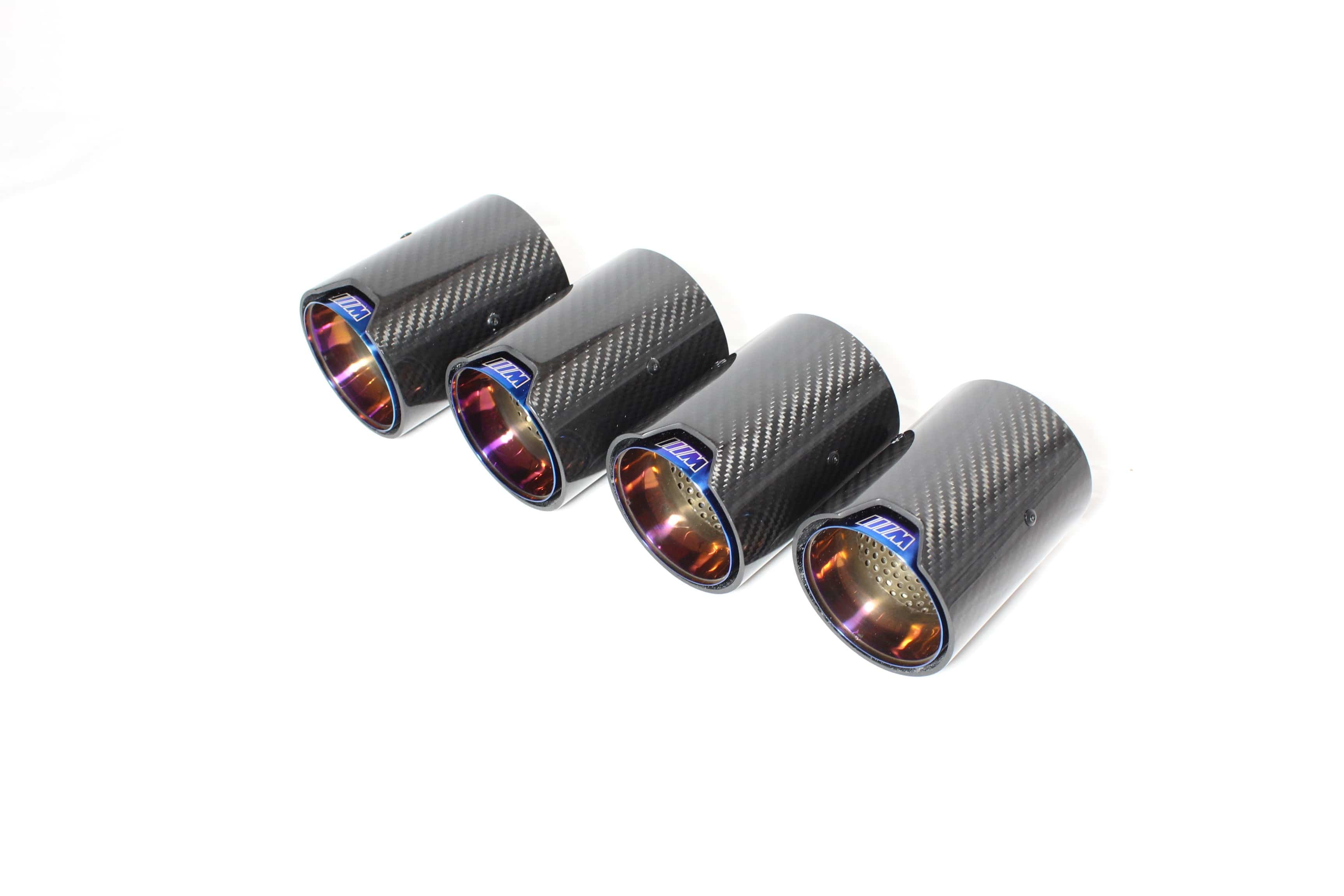 EXHAUST TIPS STAINLESS/CARBON 4PCS/SET F8X BURN ENDS | SWISS HOMOLOGATED