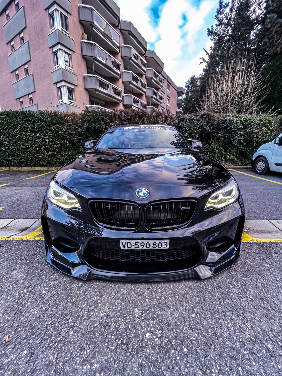 CT CARBON FRONT LIP BMW M2 F87 N55 - CS STYLE | SWISS HOMOLOGATED