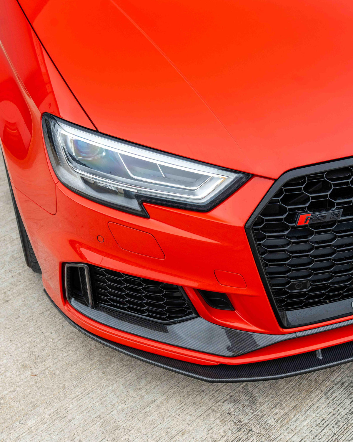 CT CARBON AUDI RS3 8V - PACK FRONT LIP + BUMPER TRIM