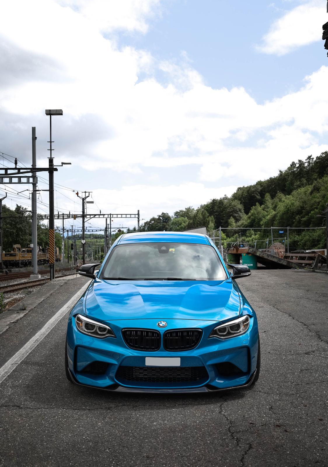 CT CARBON FRONT LIP BMW M2 F87 N55 - MP STYLE | SWISS HOMOLOGATED