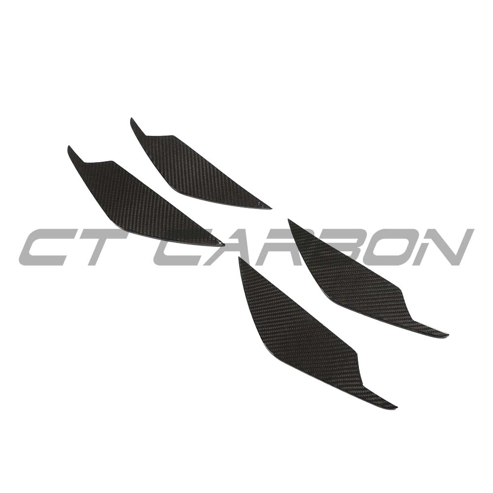CT CARBON BMW M3/M4 (G80 G81 G82 G83) AGGRESSIVE CARBON FIBRE FRONT BUMPER CANARDS | HOMOLOGATION IN PROCESS