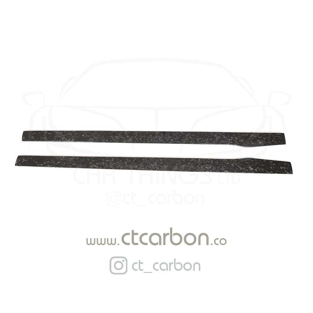 CT CARBON MERCEDES C63/C63S W205 COUPE & SALOON FORGED CARBON FIBRE SIDE SKIRTS - V2 | SWISS HOMOLOGATED