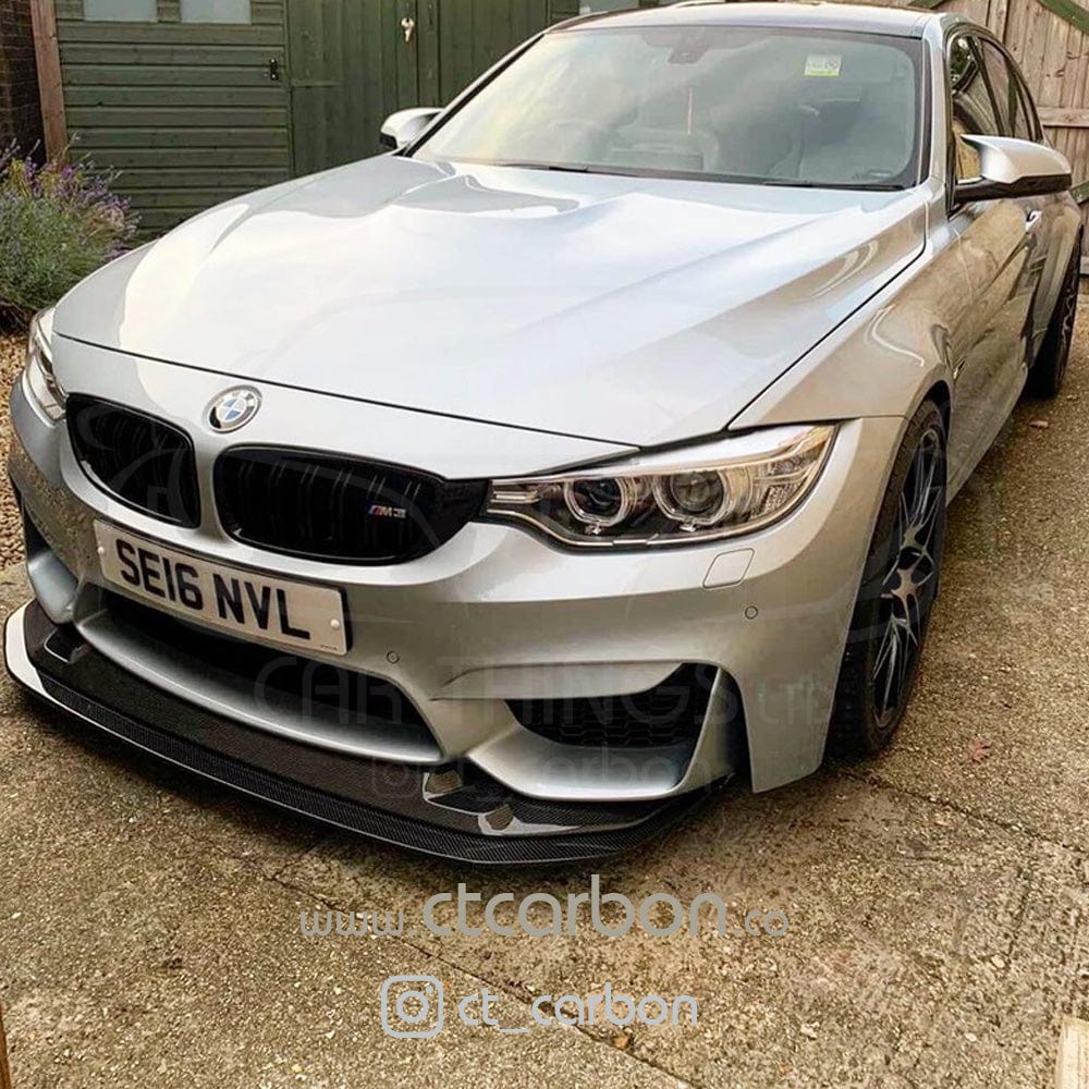 CT CARBON BMW M3/M4 F80/F82/F83 2014-2020 CARBON FIBRE SPLITTER - V5 | HOMOLOGATION IN PROCESS