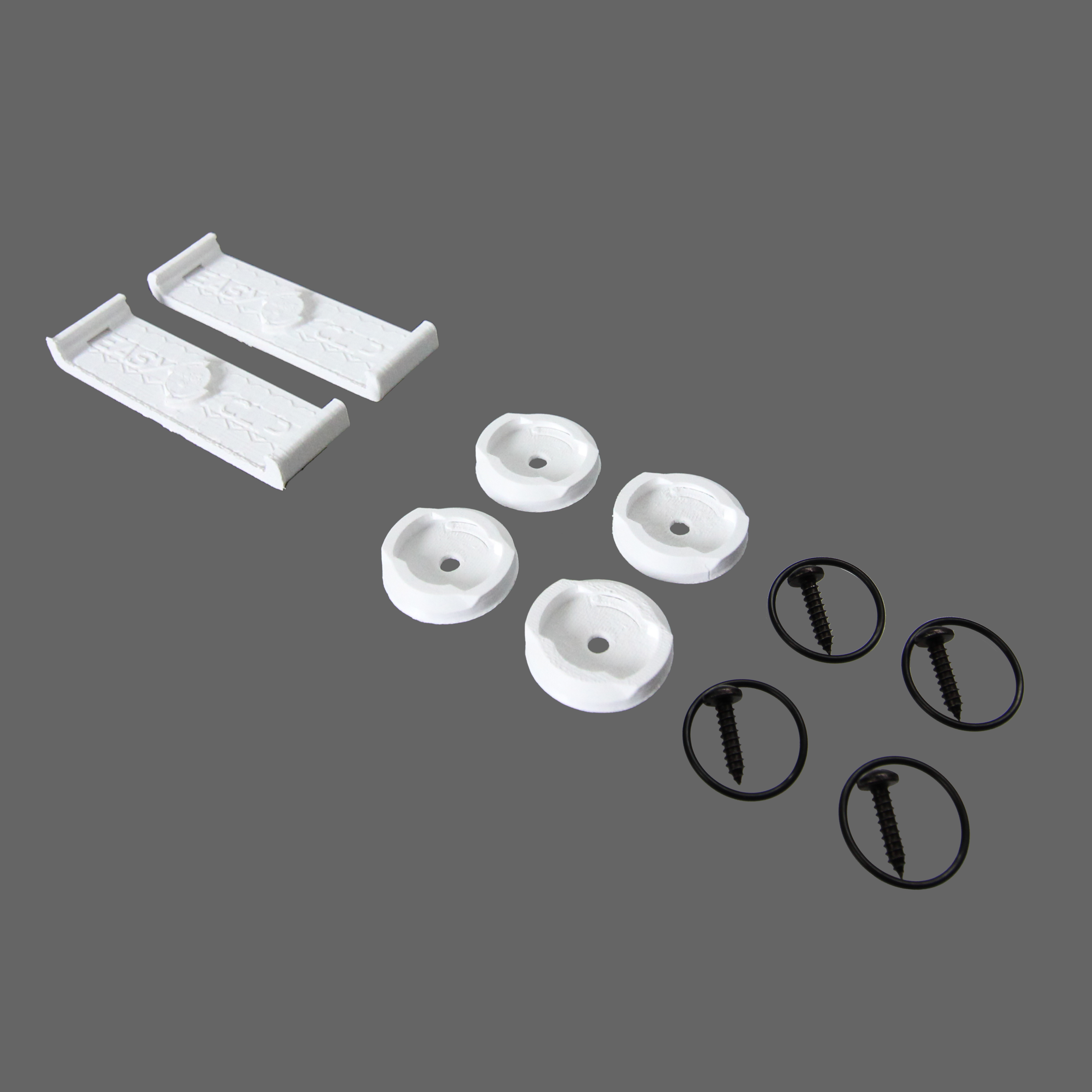 EASY CLIPS INTERCHANGEABLE PLATE HOLDER CH (2 CAR) - SWISS MADE | WHITE