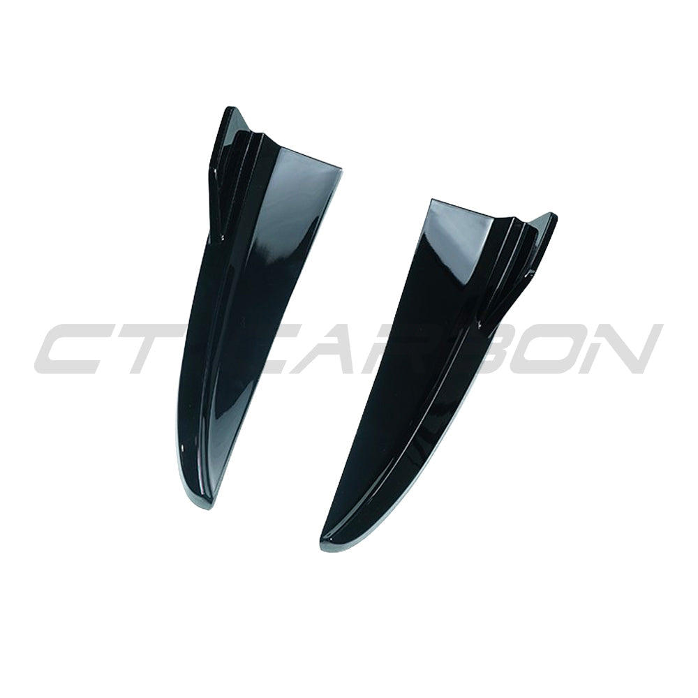 CT CARBON MERCEDES C43 & C CLASS COUPE/CONVERTIBLE W205 2014-2021 GLOSS BLACK REAR BUMPER CORNERS | SWISS HOMOLOGATED