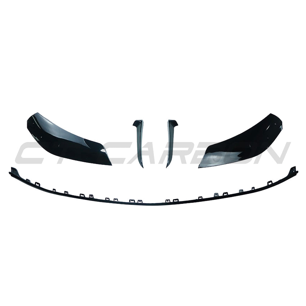 CT CARBON MERCEDES W206 2021+ C-CLASS GLOSS BLACK FRONT SPLITTER - V2 | HOMOLOGATION IN PROCESS