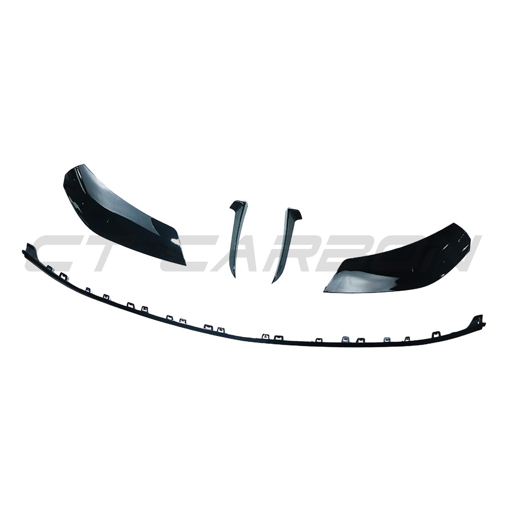 CT CARBON MERCEDES W206 2021+ C-CLASS GLOSS BLACK FRONT SPLITTER - V2 | HOMOLOGATION IN PROCESS