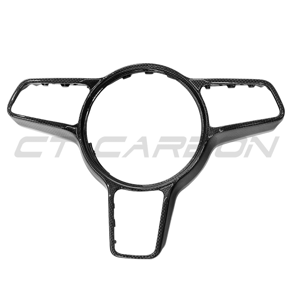 CT CARBON PORSCHE 911/CAYMAN/BOXSTER/CAYENNE/MACAN 2013+ STEERING WHEEL TRIM | NO HOMOLOGATION REQUIRED